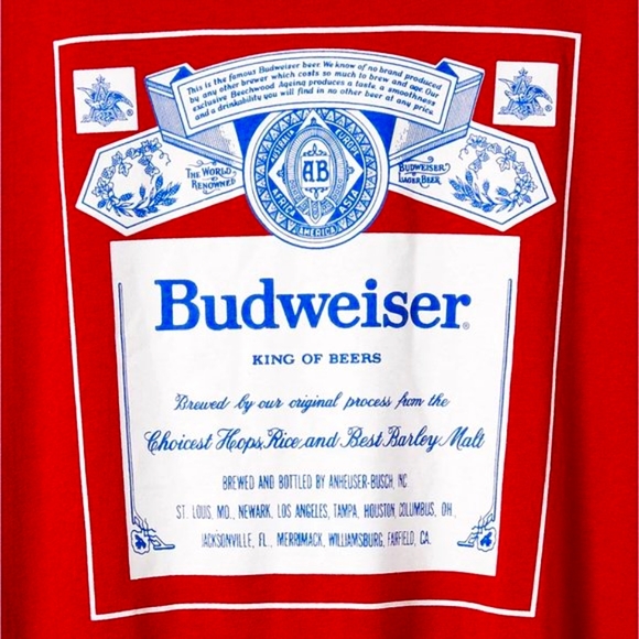 ❤️NWT VINTAGE TORRID BUDWEISER GRAPHIC JESTER RED BEER TEE - PLUS SIZE 2X - Picture 6 of 8